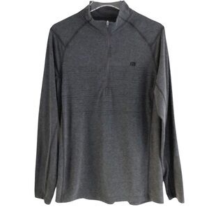 Travis Mathew Quarter Zip Long Sleeve Gray Medium